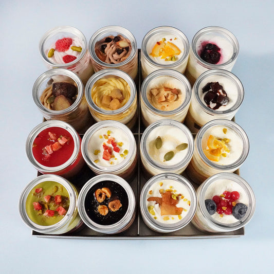 白金レアチーズ グラスケーキ16個入(ショートケーキ2種 ムース&&ショート4種 モンブラン4種 レアチーズ6種)