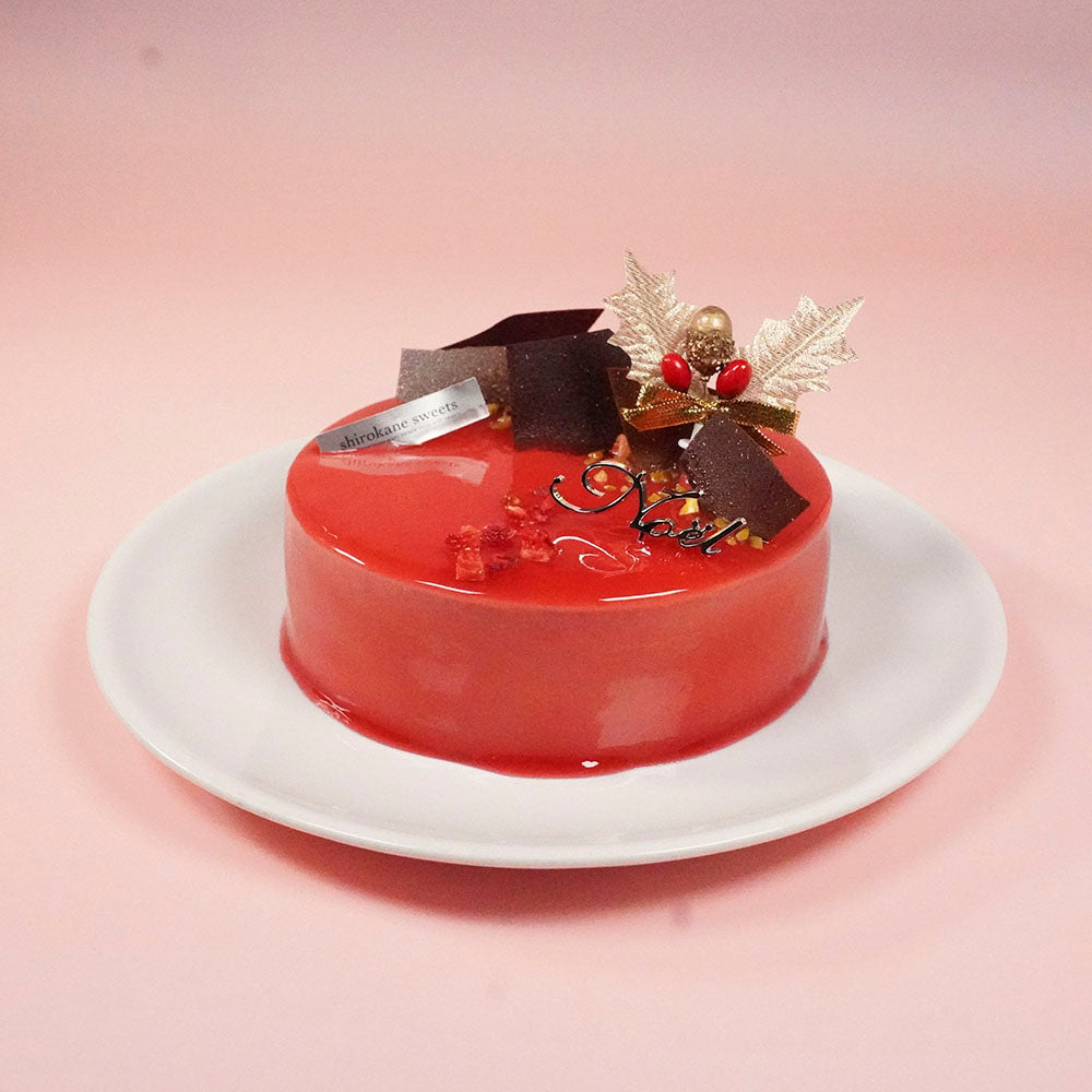 X'mas)shirokane sweets TOKYO 情熱の赤と酸味を楽しむ白金プレミアムミロワール(フランボワーズ) クリスマス 5号