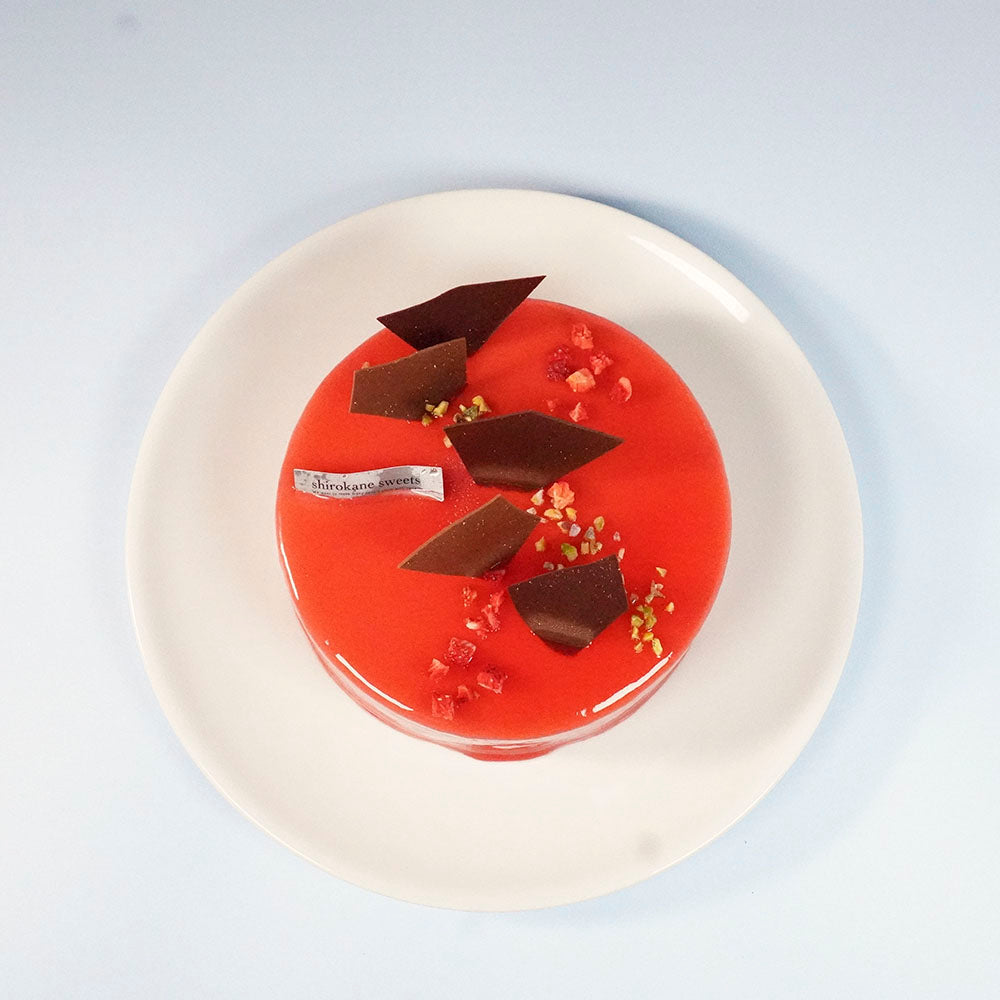 shirokane sweets TOKYO 情熱の赤と酸味を楽しむ白金プレミアムミロワール(フランボワーズ) クリスマス 5号