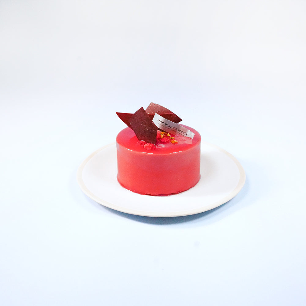 2人用ペアホールケーキ 白金ミロワール(フランボワーズ)3号