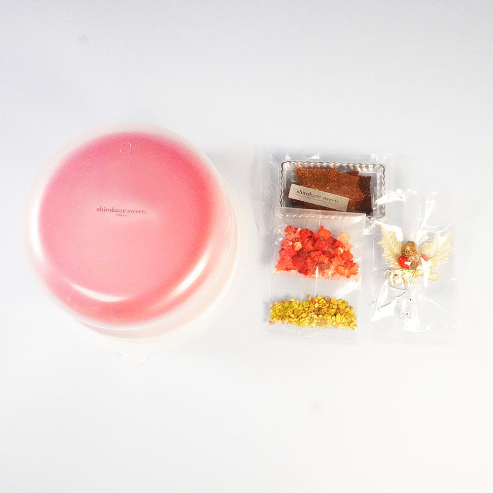 X'mas)shirokane sweets TOKYO 情熱の赤と酸味を楽しむ白金プレミアムミロワール(フランボワーズ) クリスマス 5号