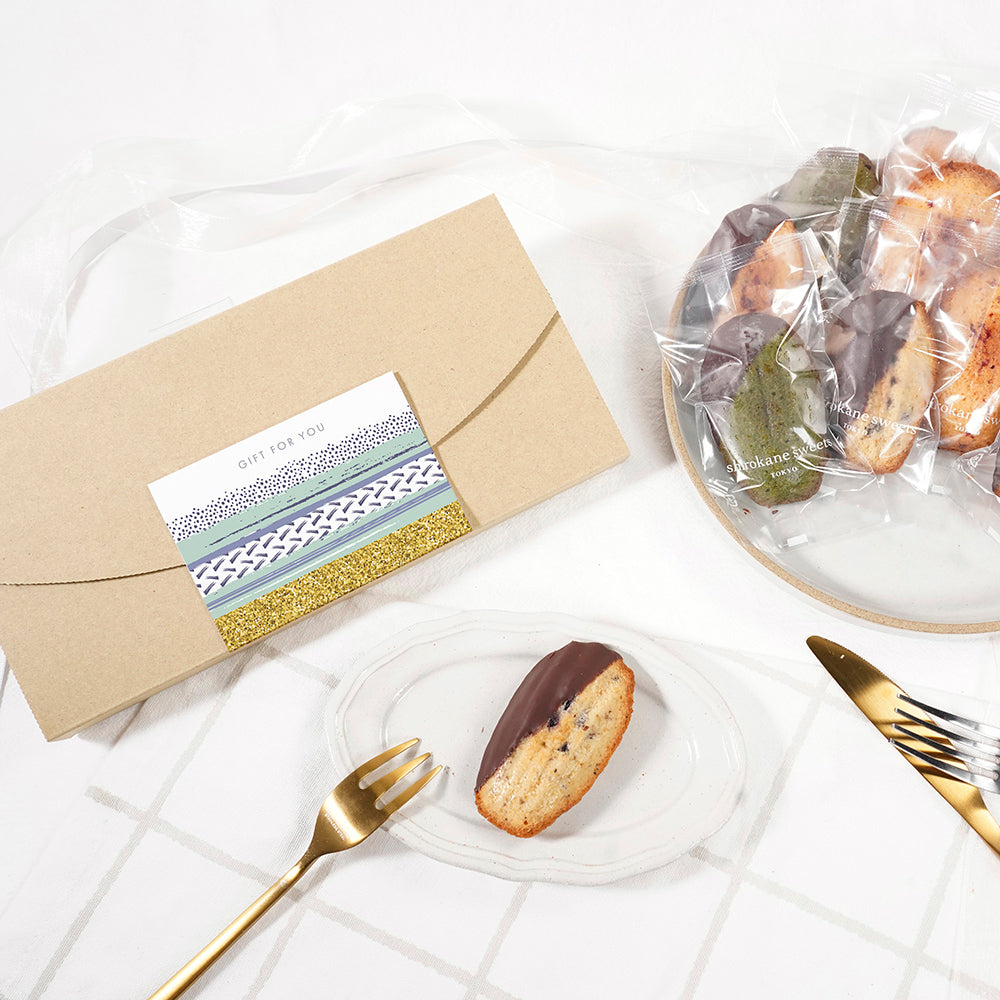 「送料無料」shirokane sweets TOKYO 白金ショコラマドレーヌ(ブルーベリー) 4個入(ポスト投函・配送日時指定不可)/GIFT FOR YOU シール付