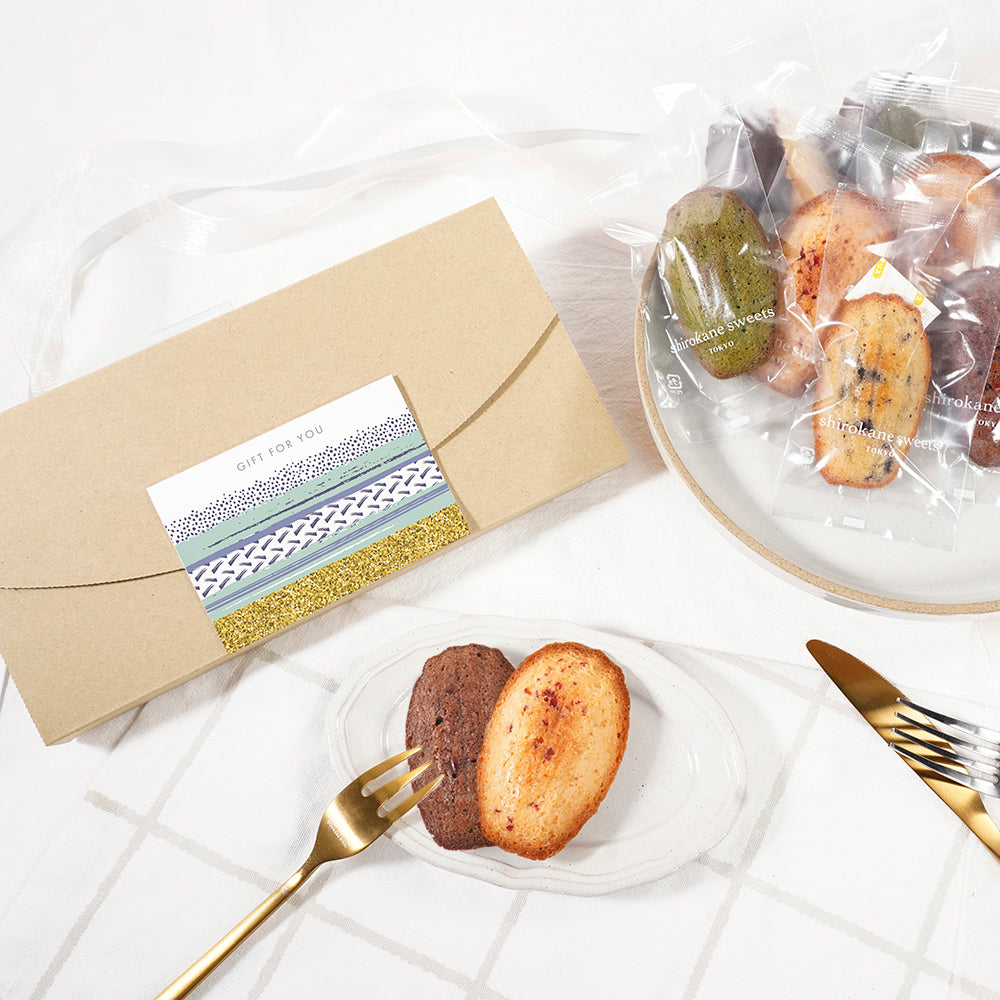 「送料無料」shirokane sweets TOKYO 白金マドレーヌ(ミックス) 4個入(ポスト投函・配送日時指定不可)/GIFT FOR YOU シール付