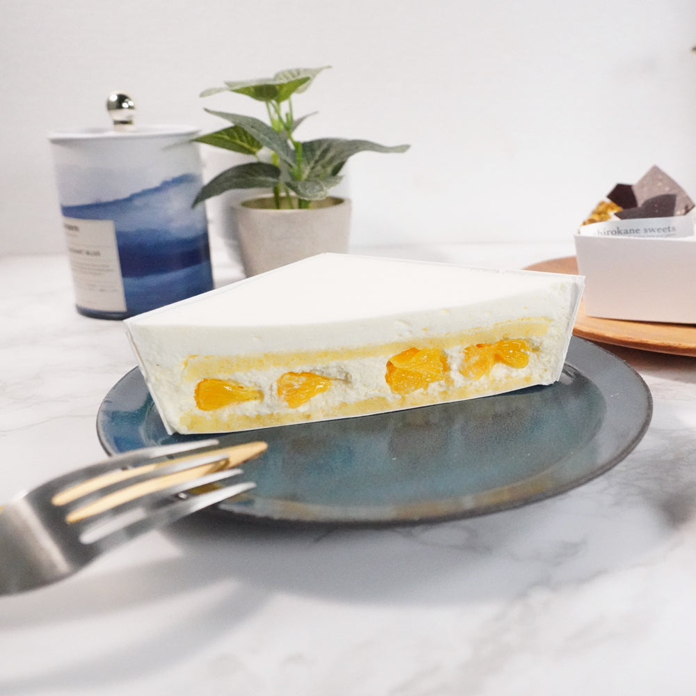 スクエアスイーツボックス 白金ショートケーキ(オレンジ)