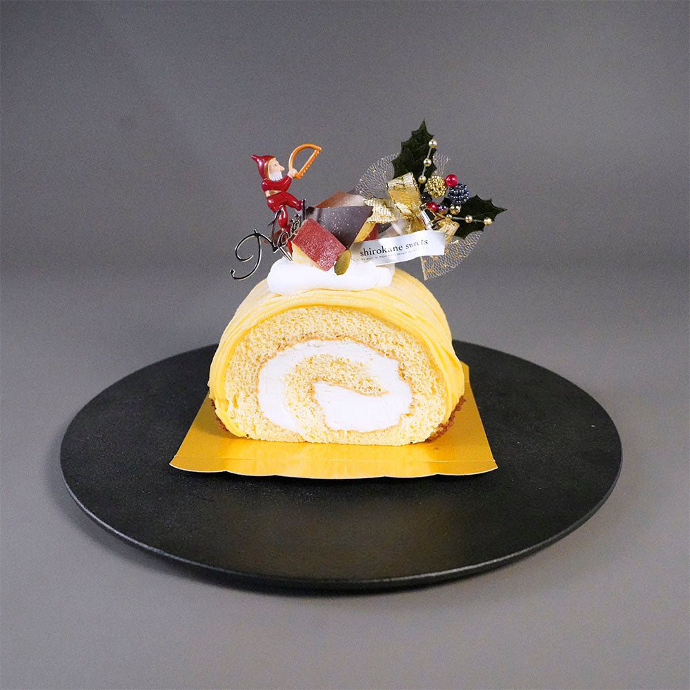 X'mas)幻のさつまいも シルクスイートの白金ブッシュドノエル ハーフ