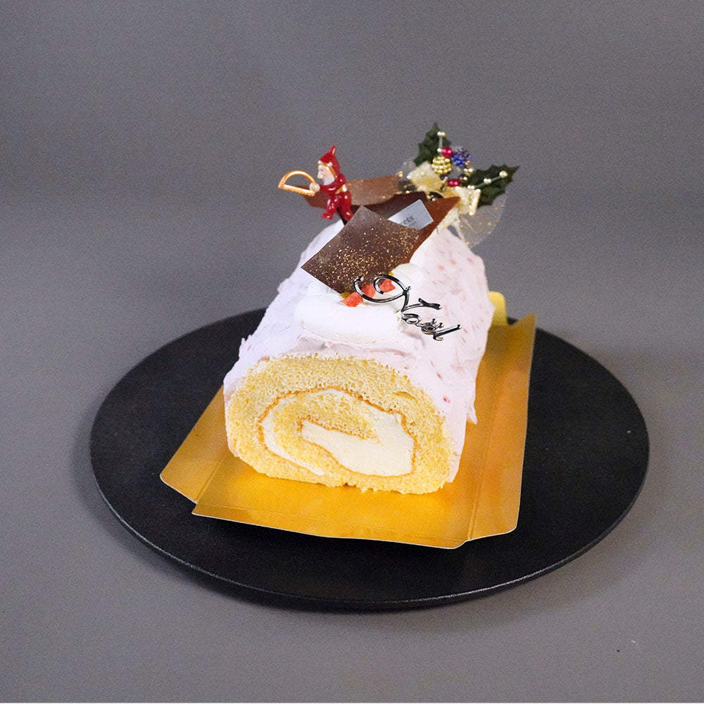 X'mas)白金プレミアムジャージーブッシュドノエル(苺)