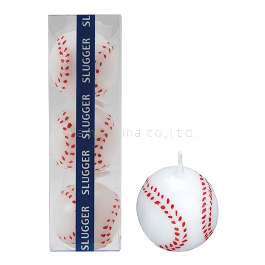 ベースボールキャンドル 3個入り
