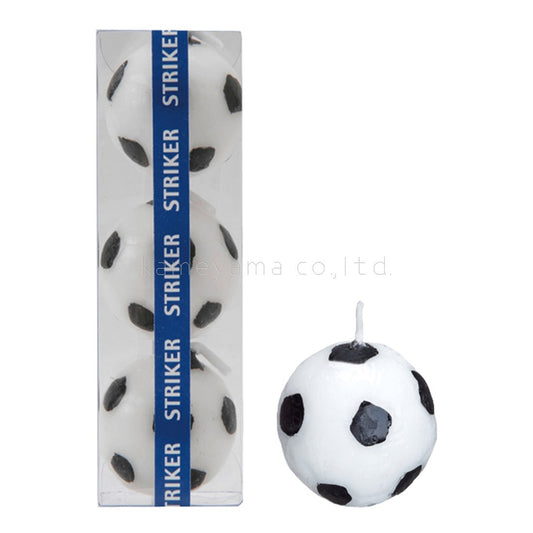 サッカーボールキャンドル 3個入り