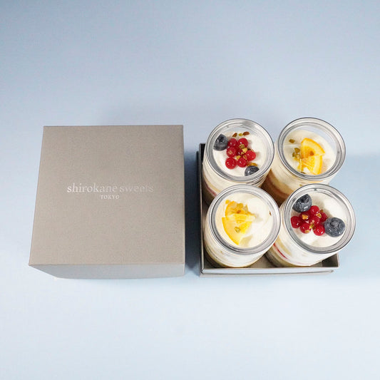 白金ショート グラスケーキ4個入(オレンジ・ベリー2種x2)