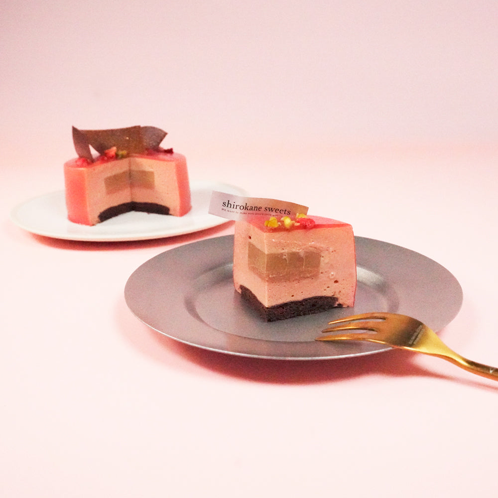 Xmas)2人用ペアホールケーキXmas 白金ミロワール(フランボワーズ)3号