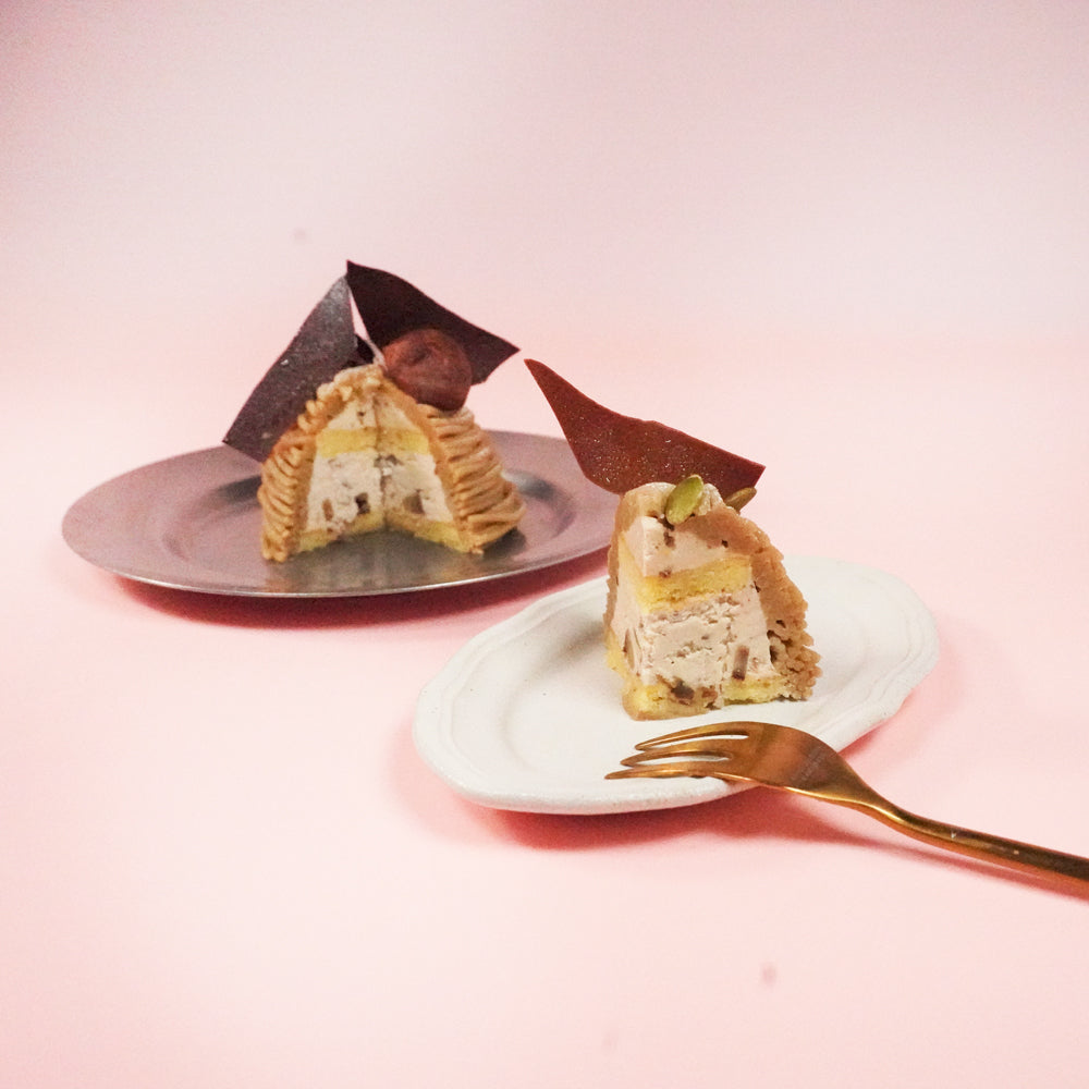 X'mas 2人用ペアホールケーキ 皇室献上栗 山江栗のモンブラン3号