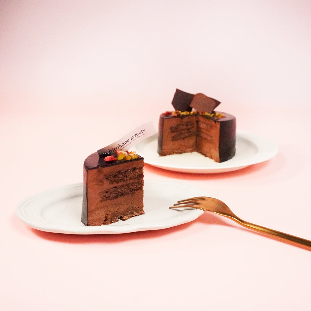 2人用ペアホールケーキ 白金ミロワール(ショコラ)