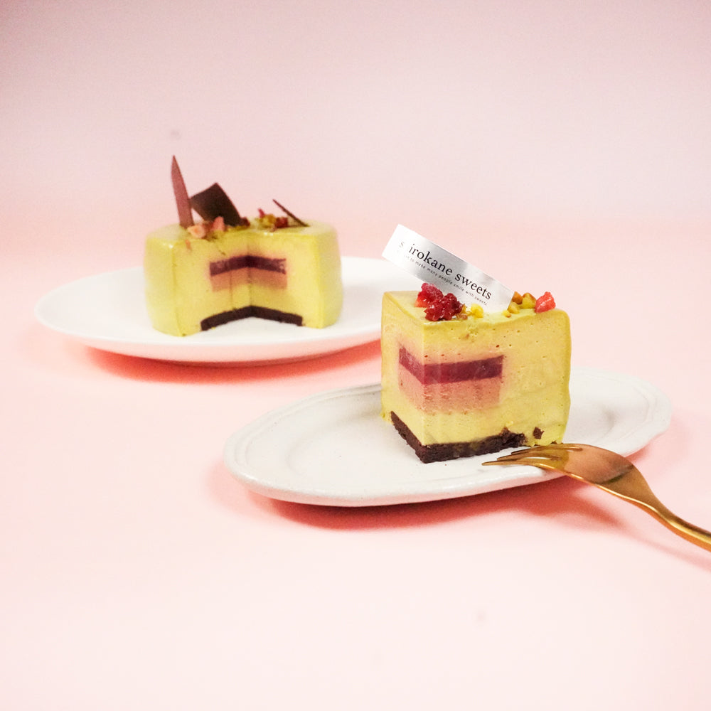 X'mas 2人用ペアホールケーキ 白金ミロワール(ピスターシュ)