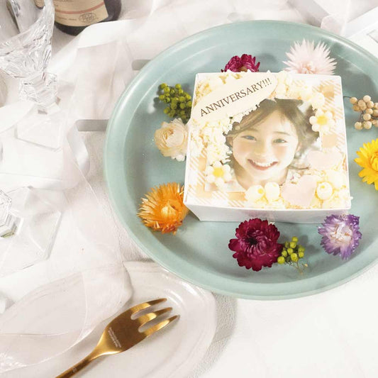 【写真ケーキ】shirokane sweets TOKYO オリジナルデコレーション・ショートケーキ(オレンジ)4個用ギフトボックスページ