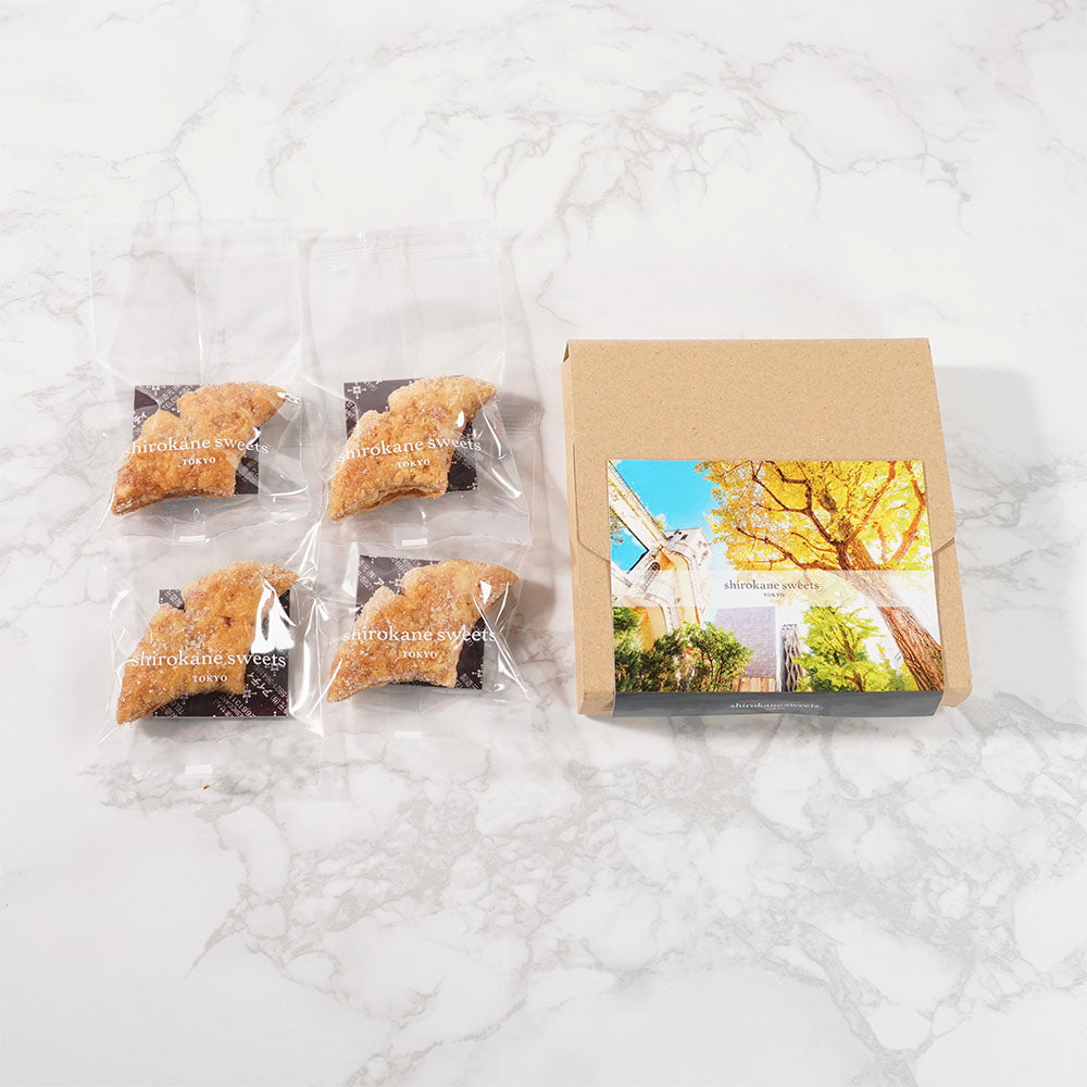 【送料無料】platinum leaf pie/白金リーフパイ 4個(ポスト投函・配送日時指定不可)