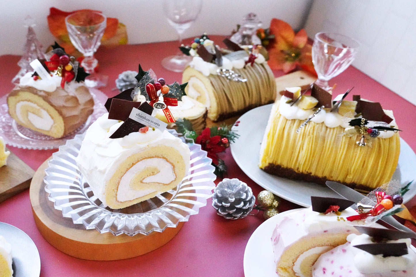 X'mas)白金プレミアムジャージーブッシュドノエル(ショコラ)