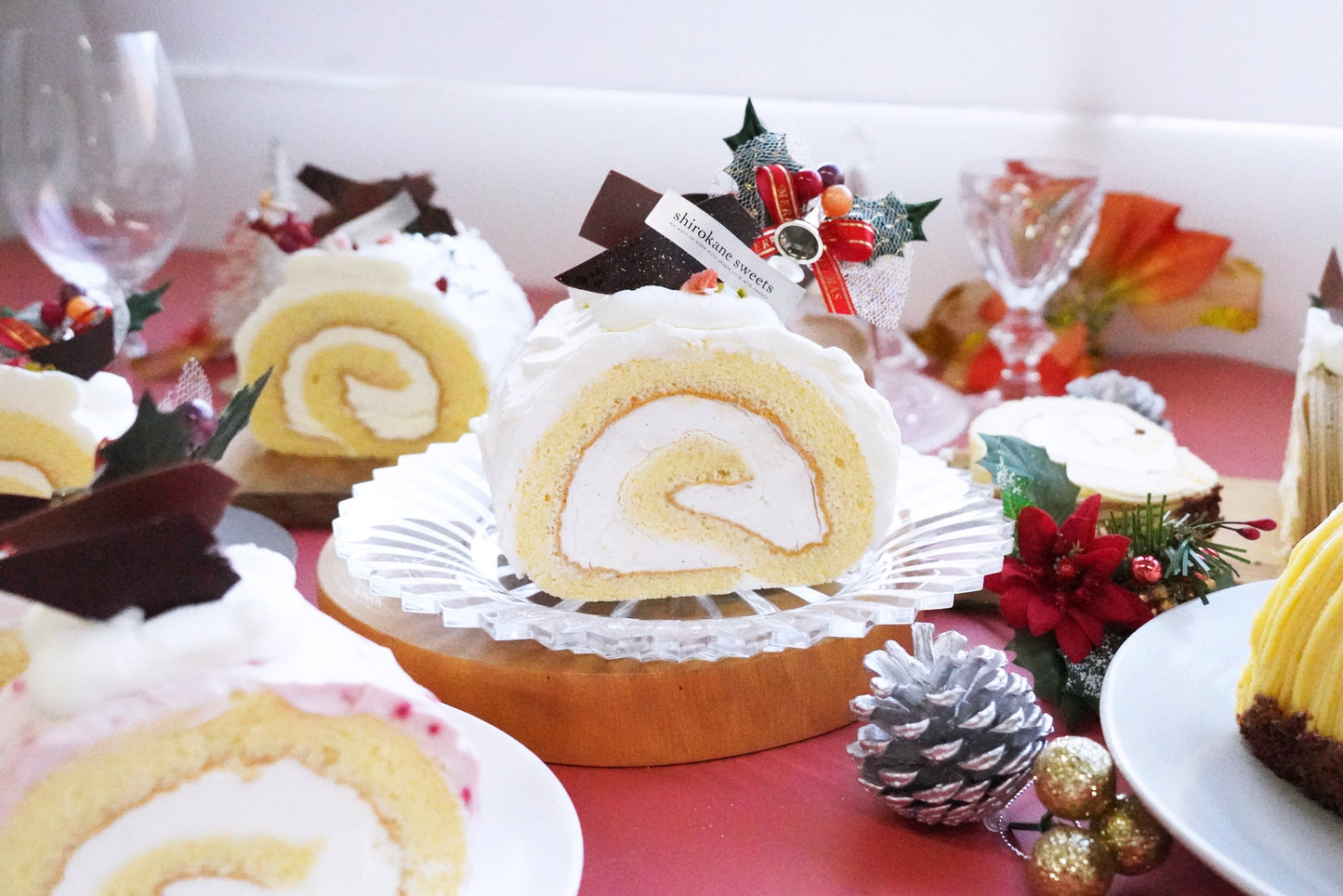 X'mas)白金プレミアムジャージーブッシュドノエル(ショコラ)