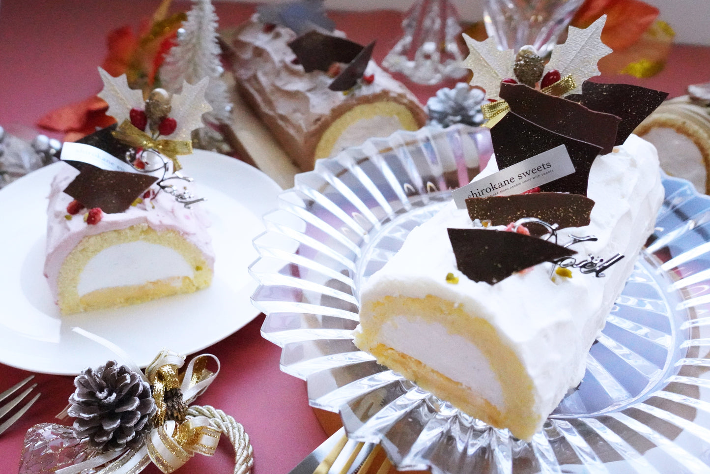 X'mas)白金プレミアムジャージーブッシュドノエル(ショコラ)