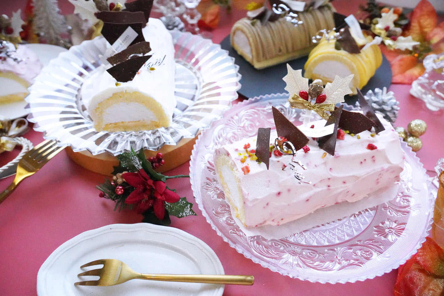 X'mas)白金プレミアムジャージーブッシュドノエル(ショコラ)