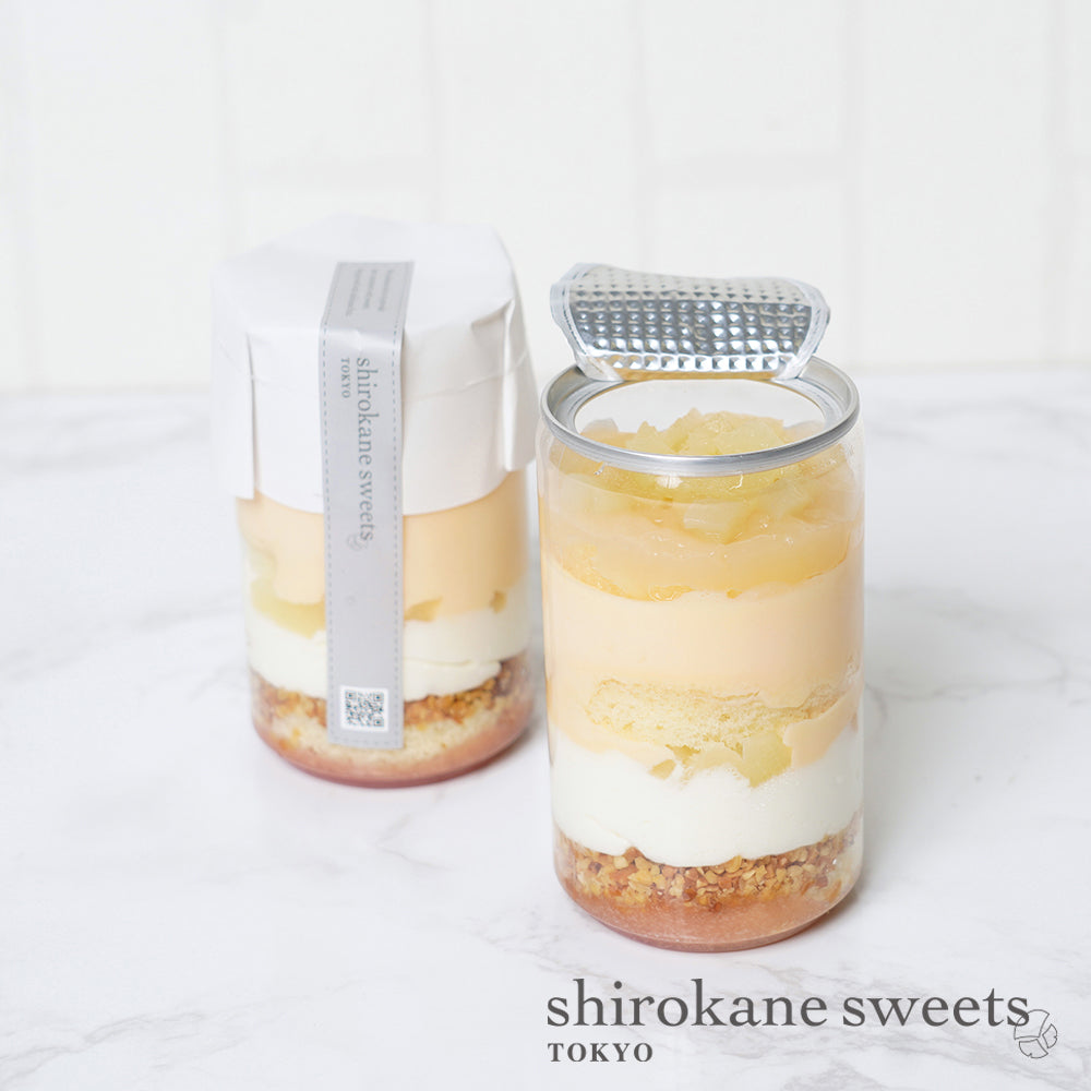 白金ホワイトティラミスグラスケーキ（ピーチ） 4個 – shirokanesweets
