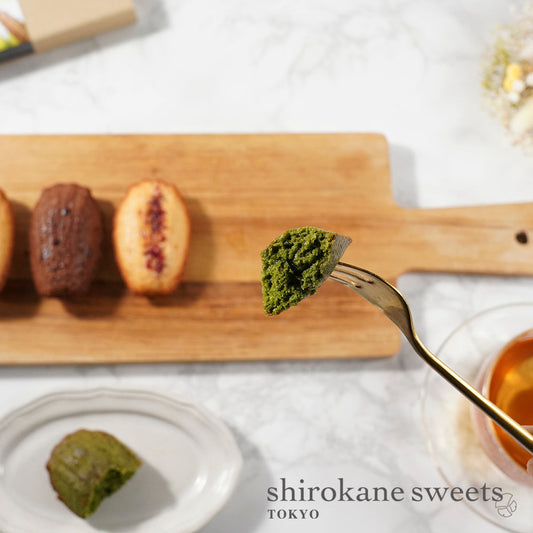 「送料無料」shirokane sweets TOKYO 白金マドレーヌ(抹茶) 4個入(ポスト投函・配送日時指定不可)