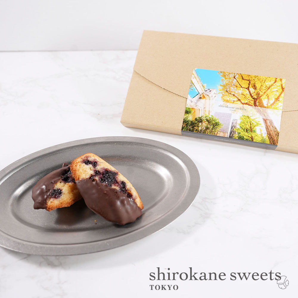 「送料無料」shirokane sweets TOKYO 白金ショコラマドレーヌ（ブルーベリー）　4個入（ポスト投函・配送日時指定不可）