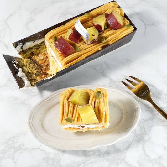 幻のさつまいも　シルクスイートの　白金チーズケーキモンブラン