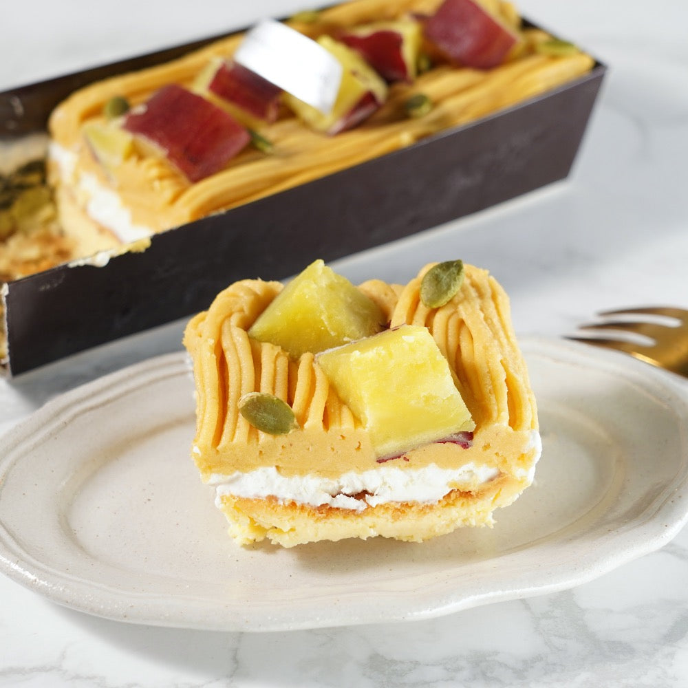 幻のさつまいも　シルクスイートの　白金チーズケーキモンブラン