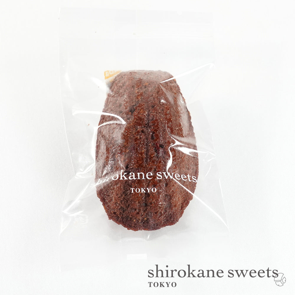 「送料無料」shirokane sweets TOKYO 白金マドレーヌ（ショコラ）　4個入（ポスト投函・配送日時指定不可）／HAPPY BITHDAY シール付