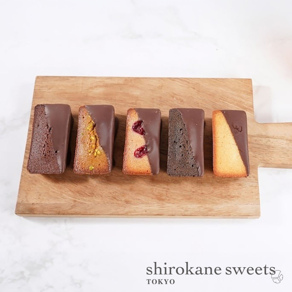 「送料無料」shirokane sweets TOKYO 白金ショコラフィナンシェ（フランボワーズ）　５個入（ポスト投函・配送日時指定不可）／HAPPY BITHDAY シール付