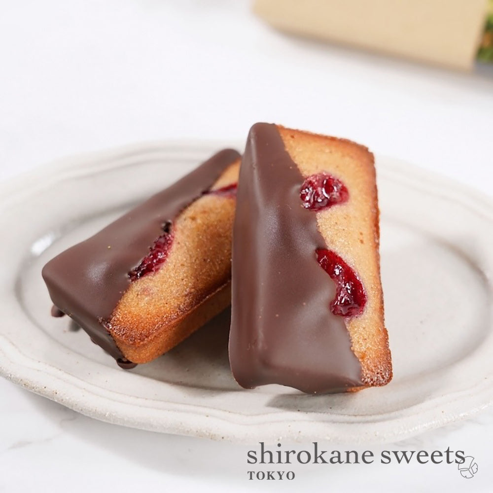 「送料無料」shirokane sweets TOKYO 白金ショコラフィナンシェ（フランボワーズ）　５個入（ポスト投函・配送日時指定不可）／HAPPY BITHDAY シール付