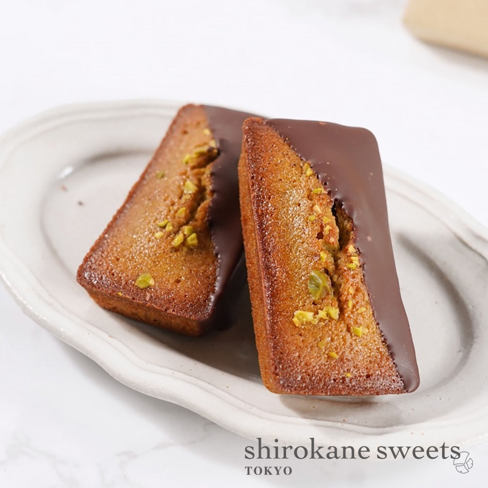 「送料無料」shirokane sweets TOKYO 白金ショコラフィナンシェ（ピスタチオ）　５個入（ポスト投函・配送日時指定不可）／HAPPY BITHDAY シール付