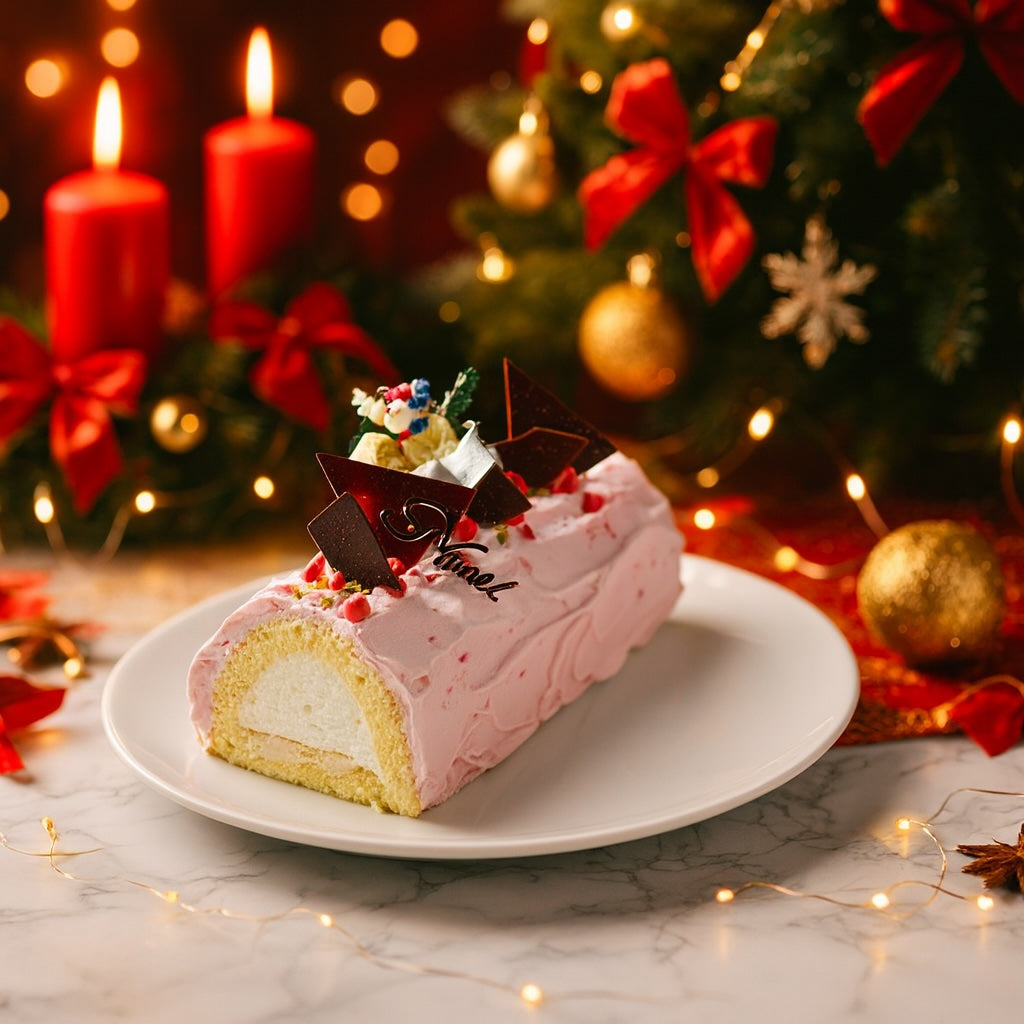 白金ブッシュドノエル（苺）