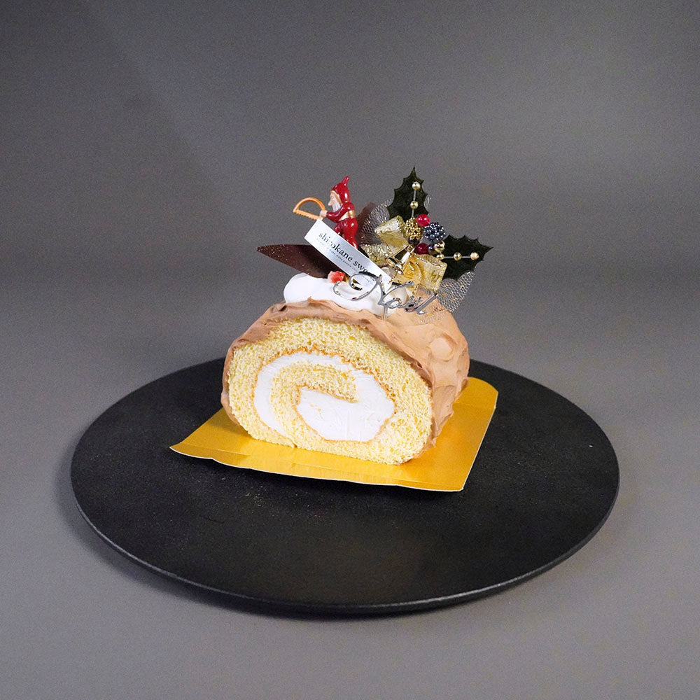 X'mas)白金プレミアムジャージーブッシュドノエル（ショコラ）　ハーフ