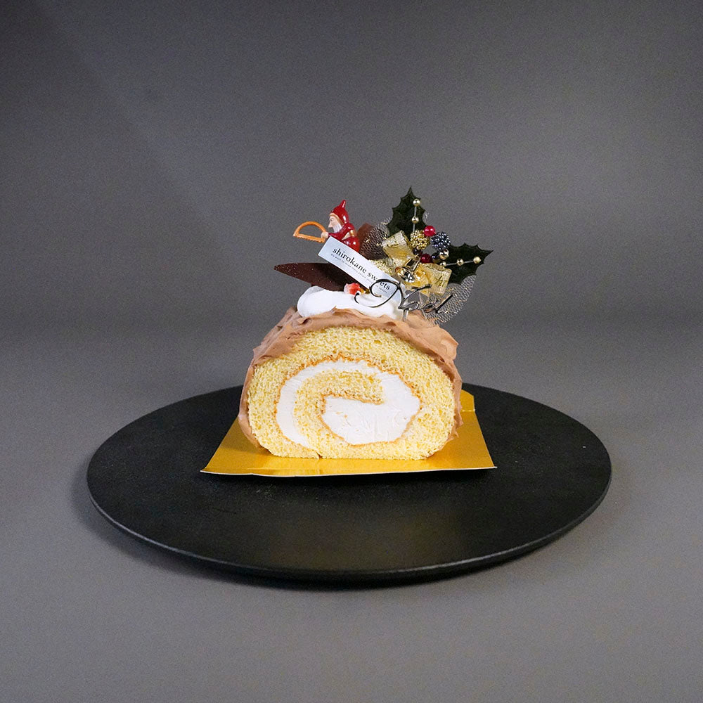 X'mas)白金プレミアムジャージーブッシュドノエル（ショコラ）　ハーフ