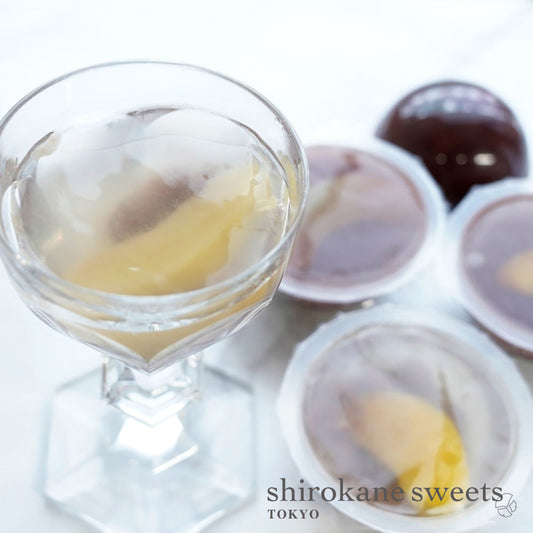 shirokane sweets TOKYO プレミアムフルーツ水羊羹、フルーツあんみつゼリー／白金スイーツ（シロカネスイーツ）